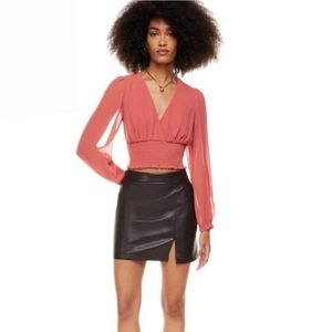 NWOT ARITZIA [WILFRED] XS WISTFUL BLOUSE IN ROSY RED🌷